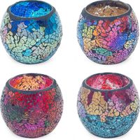 Signes Grimalt Portavelas Decoracion T-Lite Set 4 Unidades Jarrones Y Portavelas Multicolor 11x11x9cm 26996