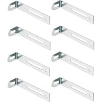 Cyclingcolors – 8x équerre de fixation étagère acier à visser 77 x 15 x 21 mm – Assemblage universel pour bois – Support meuble lit table étagère armoire