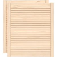 Portes d'armoire à persiennes 2pcs 69x59,4cm bois de pin massif