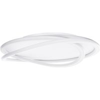 Lámpara de techo luces LED integradas redonda blanco Leylan
