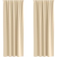 Rideaux occultants,Rideaux anti-lumière avec des rideaux Crème Polyester CFW88299