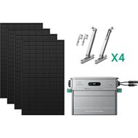 Zendure SolarFlow 800 Pro 2 – Balkonkraftwerk mit Speicher, 2640W Solar-Eingang, 1000W AC-Laden, 800W Ausgang, KI-Energiemanagement, mit 4x450W Solarpanel, Solarmodul-Wandhalterung