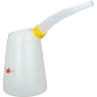 Broc à huile 5L en polyéthylène haute densité – Bec verseur flexible 350 mm – Diamètre entonnoir 165 mm pour distribution précise – Luro