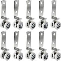 Sliding Door Caster, Pack of 10 Sliding Door Casters, Sliding Bay Window Caster, for Sliding Doors, Showers, Curtains and Furniture, Diameter 19 mm