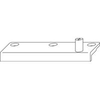 Maco Rustico Schließzapfenplatte R2 schwarz links Abstand 17mm, Zinkdruckguss