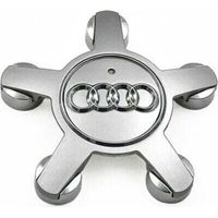 Satz mit 4 Radkappen mit Emblem 4f0601165 N, für 135-mm-Radkappen für Audi (silber)