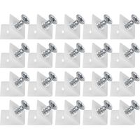 20 Pièces Cales en Plastique pour Meuble Tiroir, Équerre De Fixation, Connecteur Arrière Stabilisateurs, Fond de Tiroir Connecteur avec Vis, pour Réparer Affaissement Étagère Meuble