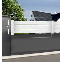 Module de clôture PVC blanc ajouré H 42 x L 150 cm ajourage horizontal