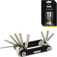 Multiherramienta wag 10 en 1 compacto con llaves hexagonales y Torx T25