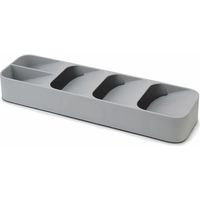 Organizzatore de compatto per posate Joseph Joseph DrawerStore, design rivoluzionario, ottimizza el spazio nei cassetti, facile de uso, grigio, adatto per cassetti de 8 cm altezza