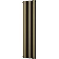 Alpha - Antique Brass Vertical Column Radiator H1800mm x W460mm 2 Column