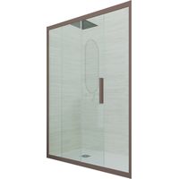 Porte parois de douche coulissante 100 cm Chocolat niche Deco