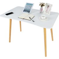 Bureau - Bureau d'ordinateur à domicile, simple et élégant, facile à monter, 100×60×73 cm, blanc.