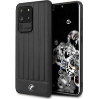 Custodia rigida BMW Signature nera per Samsung Galaxy S20 Ultra.