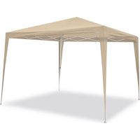 Carpa California 3x3m de aluminio plegable Beige. Jardín, playa, campo, terraza