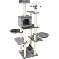 Albero tiragraffi per gatti grigio 165 cm Albero per arrampicarsi Tiragraffi Gatto