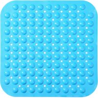 Sollbry Tapis de Baignoire Antidérapant, Tapis de Douche, Tapis de Bain, Tapis de Bain Antiderapant, Tapis de Baignoire Antidérapant, Tapis de Bain Lavable, 46 X 46cm(Bleu)