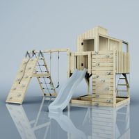 PolarPlay Kids Climbing Tower & Playhouse Climb & Swing Runa Mist