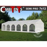 Carpa para fiestas, SEMI PRO Plus CombiTents® 900 7x12m, 4 en 1, Blanco - Dancover