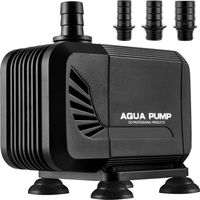 Tlgreen Pompe Eau Submersible, Mini Pompe Silencieuse, Pompe Aquarium avec 3 Buses 19/22/25mm, Hauteur de Refoulement 2.8m, Pompe à Eau Amphibie pour Étang, Réservoir de Poissons, Cordon de 2.5m (40w)
