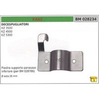 Placa de soporte del eje inferior KAAZ para desbrozadora HZ3500 Ø 26 mm