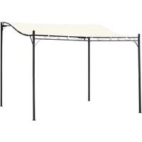 Pergola Garden Cenador 3x3 m avec toile de paillage et 16 trous de drainage pour terrasse et patio. Métal et polyester 180 g/m² résistant, couleur crème.