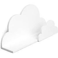 Children's Shelving Floating Shelf Cloud Wall Hanging Mounted Child�s White Wooden Shelves 40cm Bedroom Nursery Kids Room