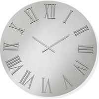 Orologio rotondo D60 cm in cristallo Chiaro e numeri Argento - TIWAR