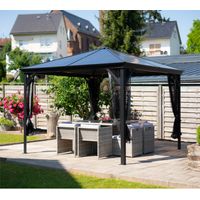 Sojag Aluminium Pavillon Verona 1010 inkl. Moskitonetz Anthrazit 298x298x260 cm