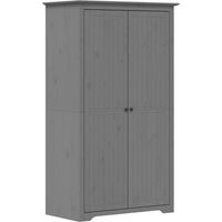 vidaXL Kleiderschrank BODO grau 99x53,5x173 cm aus Massivholz