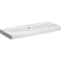 Geberit Smyle Square - Doppelwaschtisch 120x48 cm, mit Überlauf, ohne Hahnloch, weiß 500.225.01.1