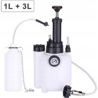 Purgeur de frein pour voiture Purgeur de frein pour automobile Appareil de changement de liquide de frein 3L pour freins à disque & freins à tambour avec pompe manuelle & réservoir d'aspiration