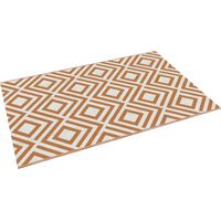 Alfombra extérieur réversible imperméable 182x274 cm rouge et blanc