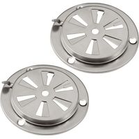 Barbecue Smoker Air Vent Kit, 2-piece stainless steel ventilation grille for improved air circulation, replacement parts for grills, stoves, and smokers
