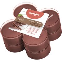 Velas perfumadas Maxi Light de Bolsius (8 unidades), aromas auténticos, madera de agar