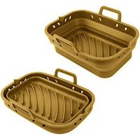 Faltbare Silikon-Airfryer-Form Point Virgule 20x10x9cm Braun