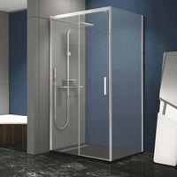 Frontal de ducha + Puerta Corredera 170 cm SLIDER Cromado 80 cm