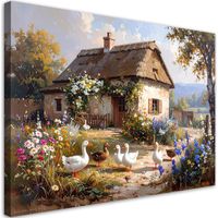 Quadro su tela Paesaggio rurale animali natura 30x20