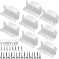 Kit de 8 supports de montage panneau solaire en aluminium Z, fourni avec boulons et écrous, idéal installation hors réseau sur toit de véhicule et maison.