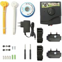 Dpzo – Clôture électrique pour chien 300m avec 2 colliers étanches – Système anti-fugue réglable – Installation enterrée ou au sol