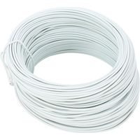 Filo elettrozincato da 0,9 mm, 40 m, tondo, robusto, flessibile, con guaina in PVC, fermaglio bianco