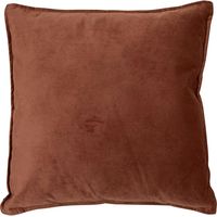 Coussin Déco Uni "Lilou" 55x55cm Marron Tonka