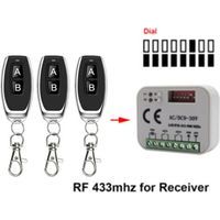 Ricevitore del telecomando della porta del garage 433 868MHz RX Multi 300-900MHz AC/DC 9-30V Ricevitore con telecomando