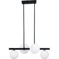 Lustre Candellux Kama noir 4xG9 28W verre métal IP20