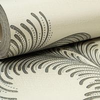 Rasch Eden Feathers Gold Grey Metallic Glitter Non Woven Textured Wallpaper
