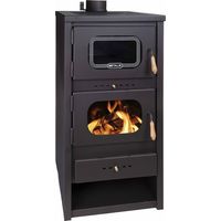 Poêle à bois 15 kW avec four – plaque en fonte – puissance 19 kW – dimensions 500 x 490 x 1030 mm – pour grands espaces – Zvezda