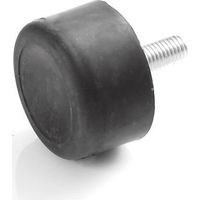 Tampone di gomma per piedino a macchina, con elemento in metallo e bullone filettato unilaterale, diverse misure (M8 x 23, 30 x 28,5)