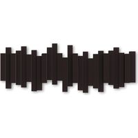 Umbra Sticks Attaccapanni Da Parete Con 5 Ganci Ribaltabili, Espresso Marrone, 49.5 x 3 x 18 cm, 907.18 grammi
