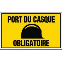 Panneau Port du casque obligatoire - En polystyrène choc - 33x20cm