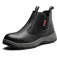 Men's Turbo Chelsea Waterproof Carbon Toe Work Boots Smash & Stab Steel Toe Toe Spark Resistant Welder Shoes,Black-41